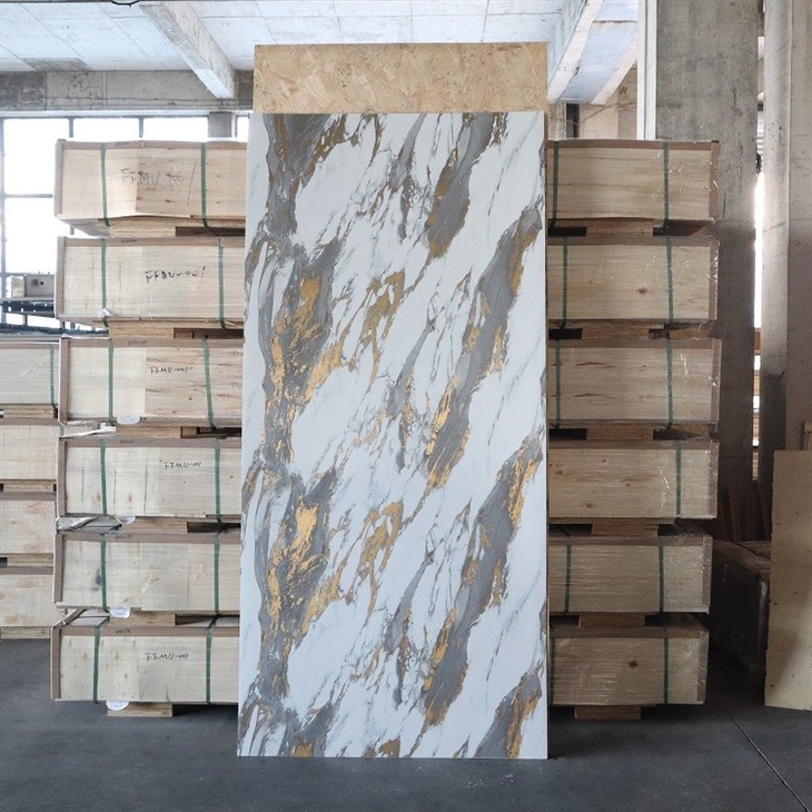 Watrerproof High Glossy Marble Sheet PVC factory