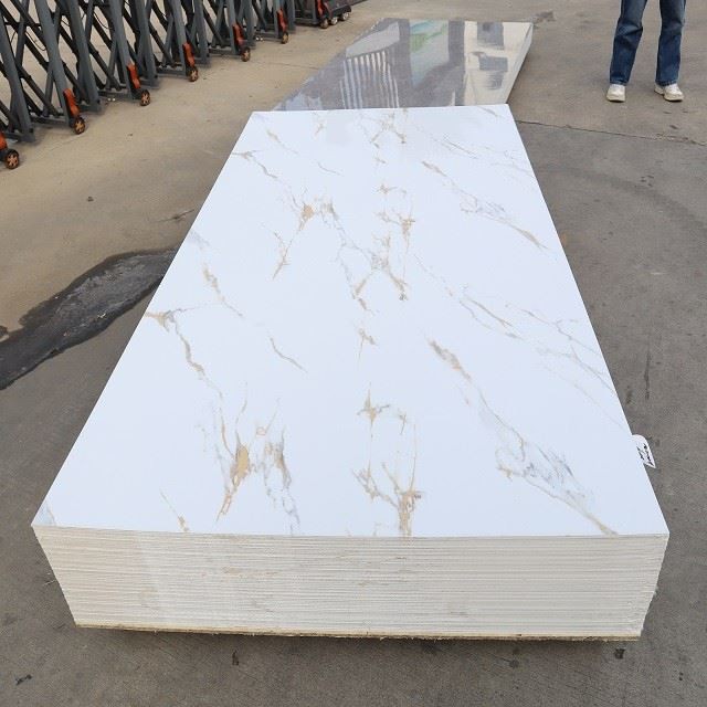 Watrerproof High Glossy Marble Sheet PVC high quality